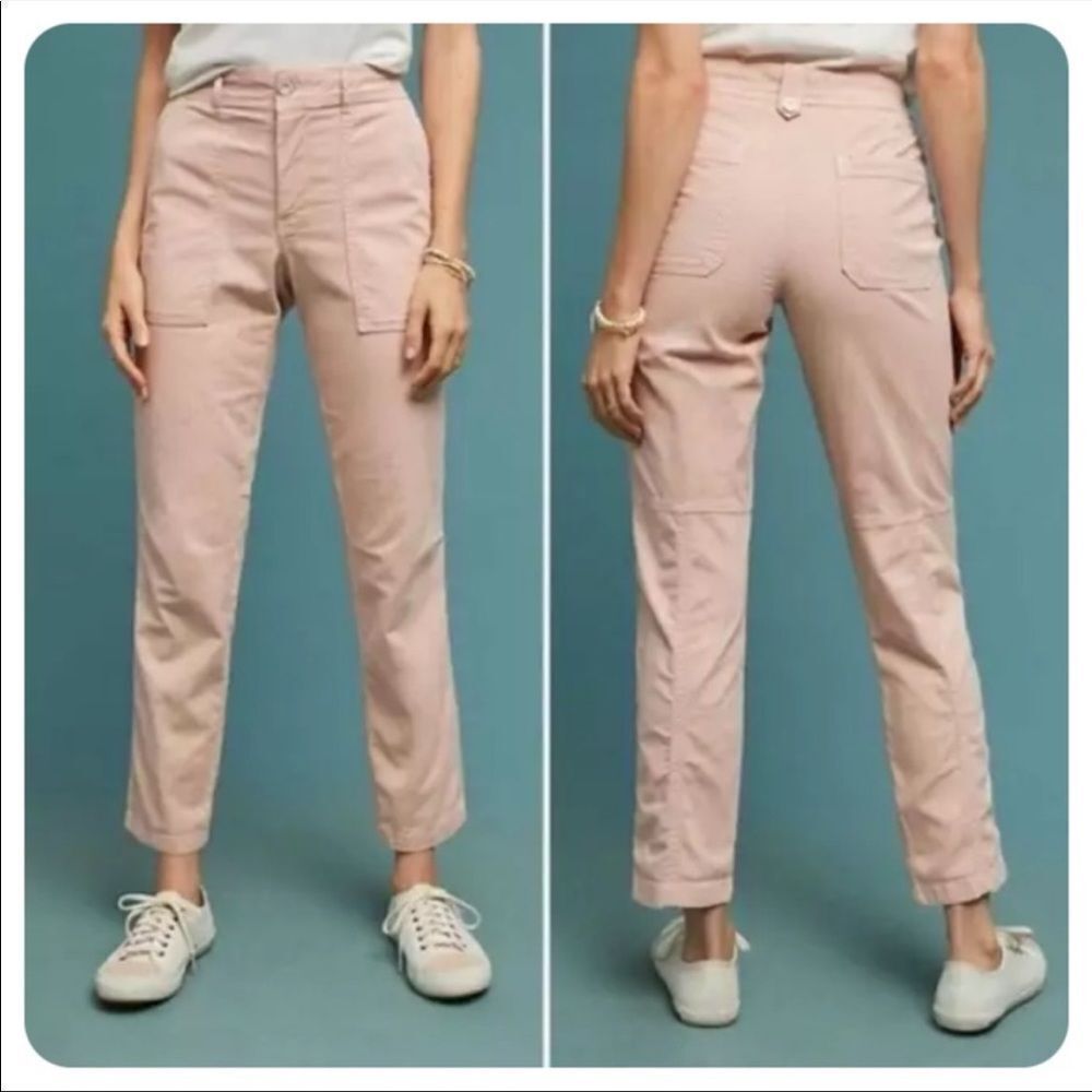 Anthro the wanderer pink blush linen pants 25‎